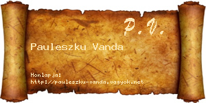 Pauleszku Vanda névjegykártya